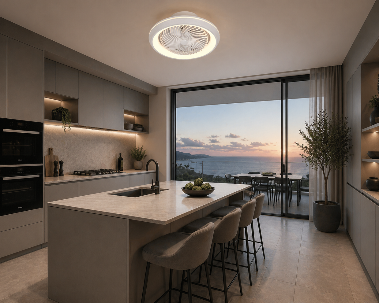 Plafonnier Ventilateur | Ventilateur Plafond LED Design Circulaire – Ring