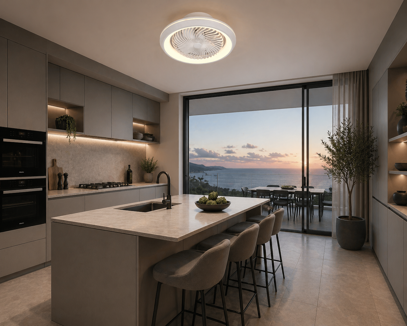Plafonnier Ventilateur | Ventilateur Plafond LED Design Circulaire – Ring