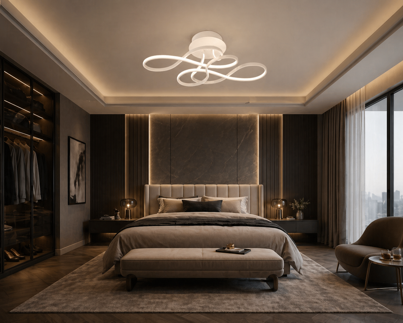 Tourbillon – Plafonnier Salon | Plafonnier Design LED Dimmable