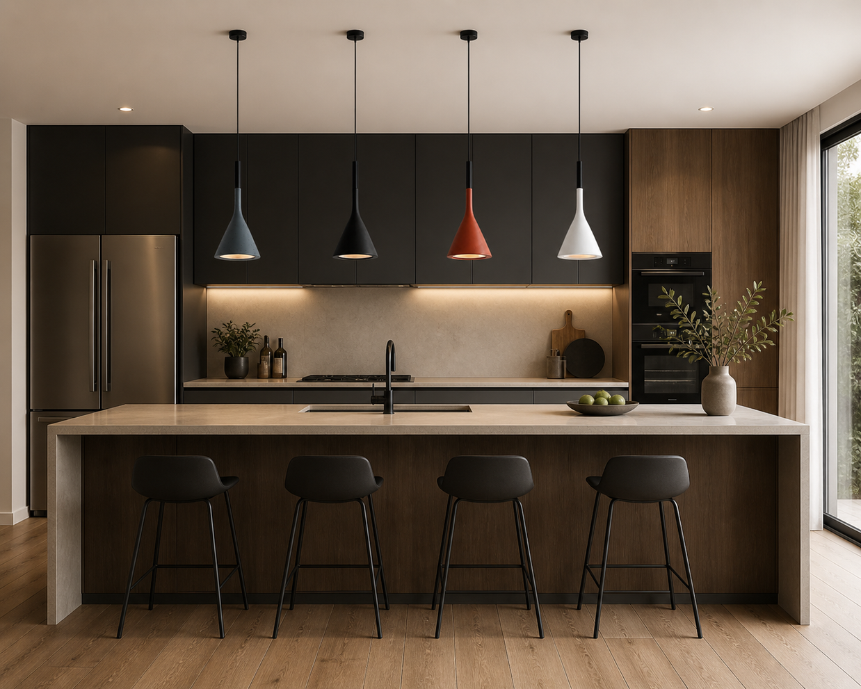 Minimalisme – Lustre | Suspension Conique Colorée Style Moderne