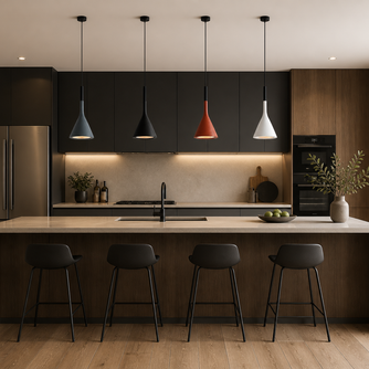 Minimalisme – Lustre | Suspension Conique Colorée Style Moderne