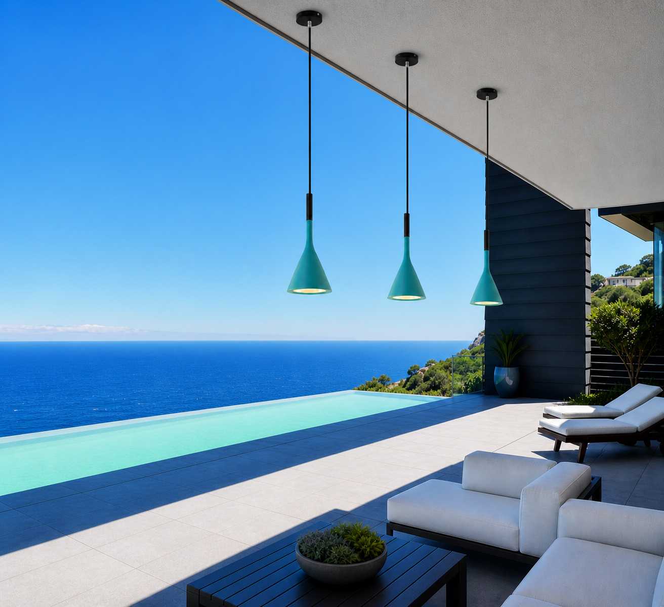 Minimalisme – Lustre | Suspension Conique Colorée Style Moderne