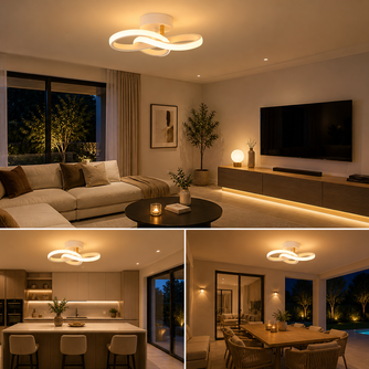 Lasso – Plafonnier Salon | Luminaire Design Circulaire Entrelacé
