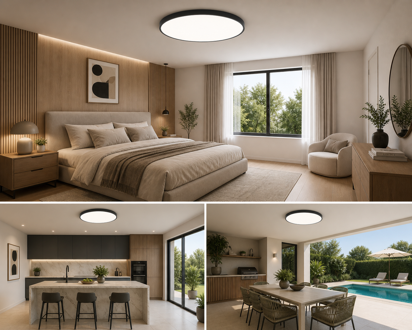 Silver – Plafonnier LED | Plafonnier LED Smart Bord Noir Blanc