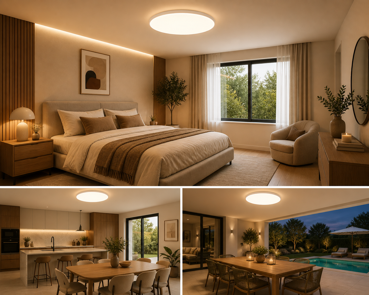 Silver – Plafonnier LED | Plafonnier LED Smart Bord Noir Blanc