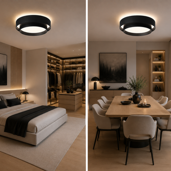 Babylone – Plafonnier LED | Plafonnier Double Cercle
