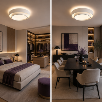 Babylone – Plafonnier LED | Plafonnier Double Cercle