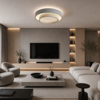 Babylone – Plafonnier LED | Plafonnier Double Cercle