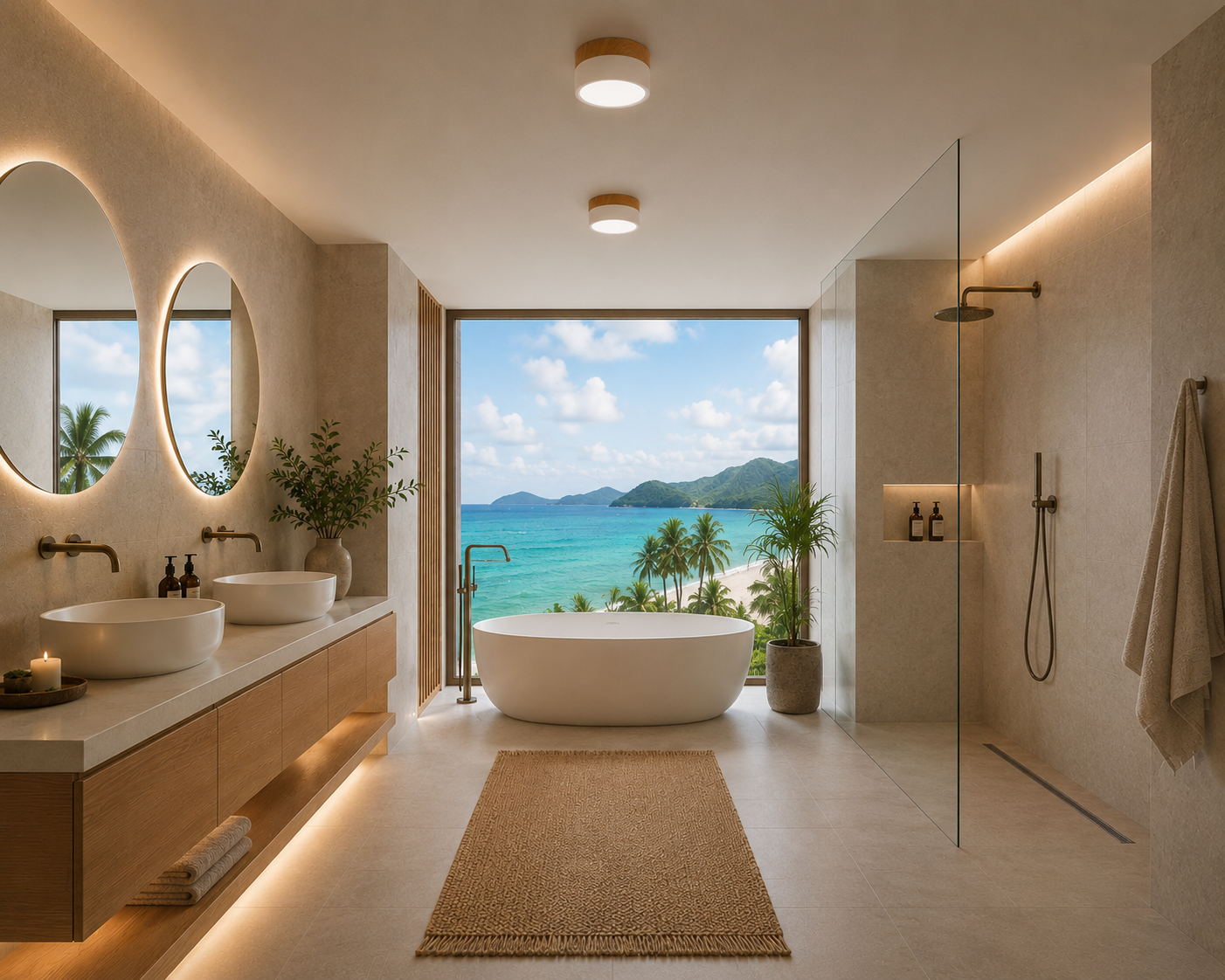 Roan – Plafonnier Salle de Bain | Spot LED Multicolore Dimmable Compact