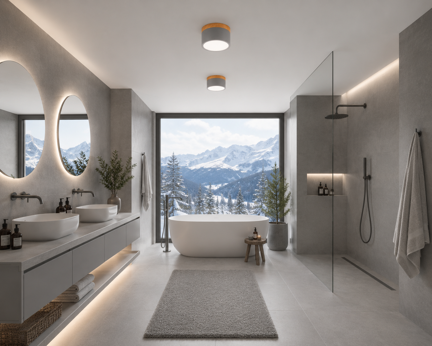 Roan – Plafonnier Salle de Bain | Spot LED Multicolore Dimmable Compact