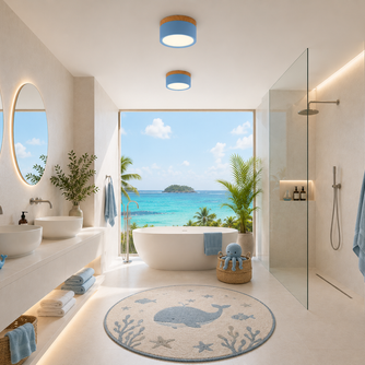 Roan – Plafonnier Salle de Bain | Spot LED Multicolore Dimmable Compact