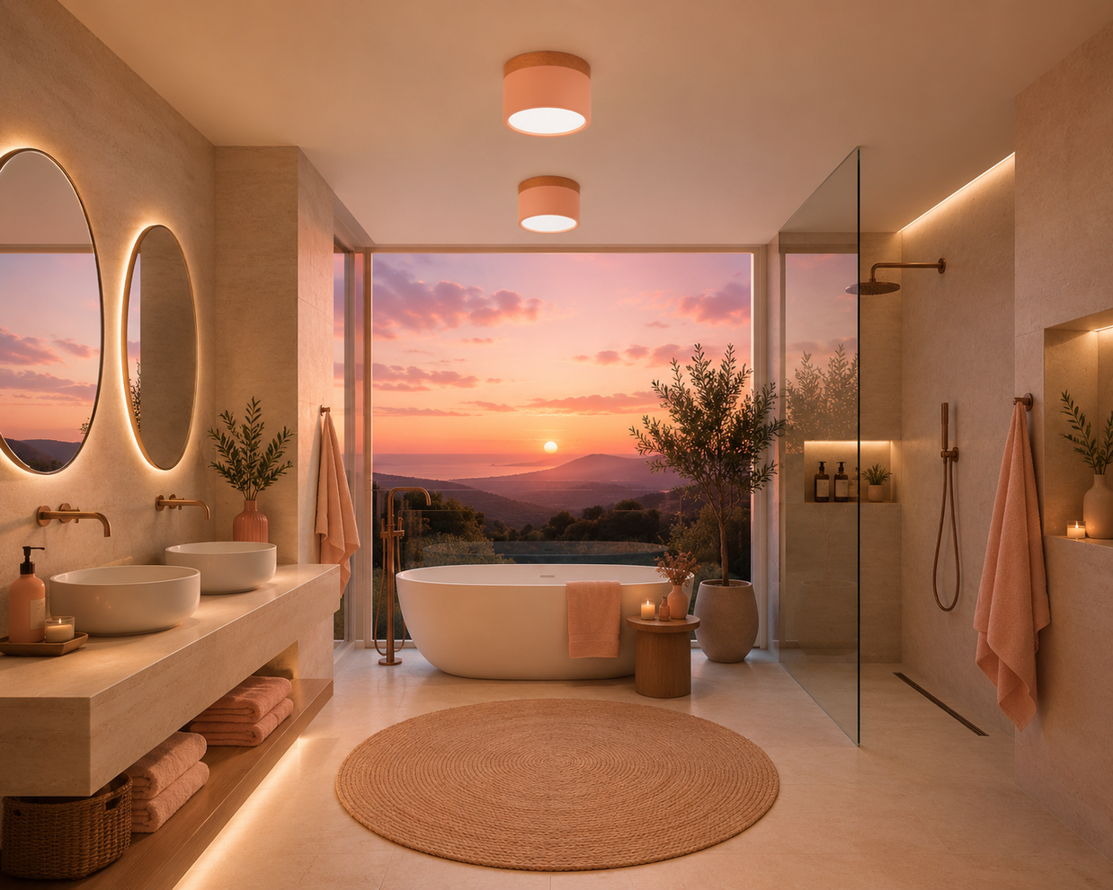 Roan – Plafonnier Salle de Bain | Spot LED Multicolore Dimmable Compact