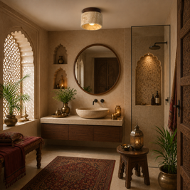 Noyer – Plafonnier Salle de Bain | Luminaire Bois Pierre