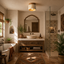 Noyer – Plafonnier Salle de Bain | Luminaire Bois Pierre