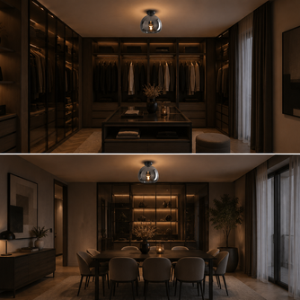 Luna – Plafonnier Salon | Plafonnier Globe Verre
