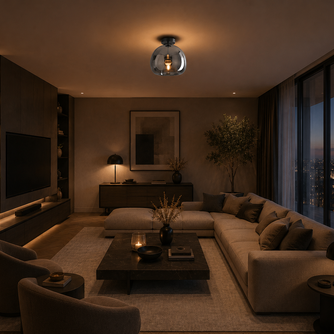 Luna – Plafonnier Salon | Plafonnier Globe Verre
