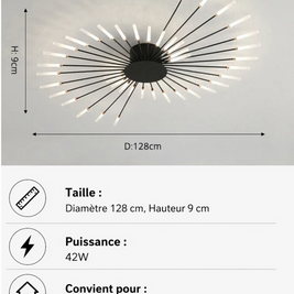Spiral – Plafonnier Salon | Luminaire Design Doré Noir Style Nordique