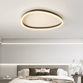 Arena Curve – Plafonnier LED | Luminaire Aluminium Brossé Forme Ovale