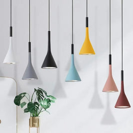 Minimalisme – Lustre | Suspension Conique Colorée Style Moderne
