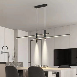 Highway – Lustre | Suspension Linéaire Aluminium Noir