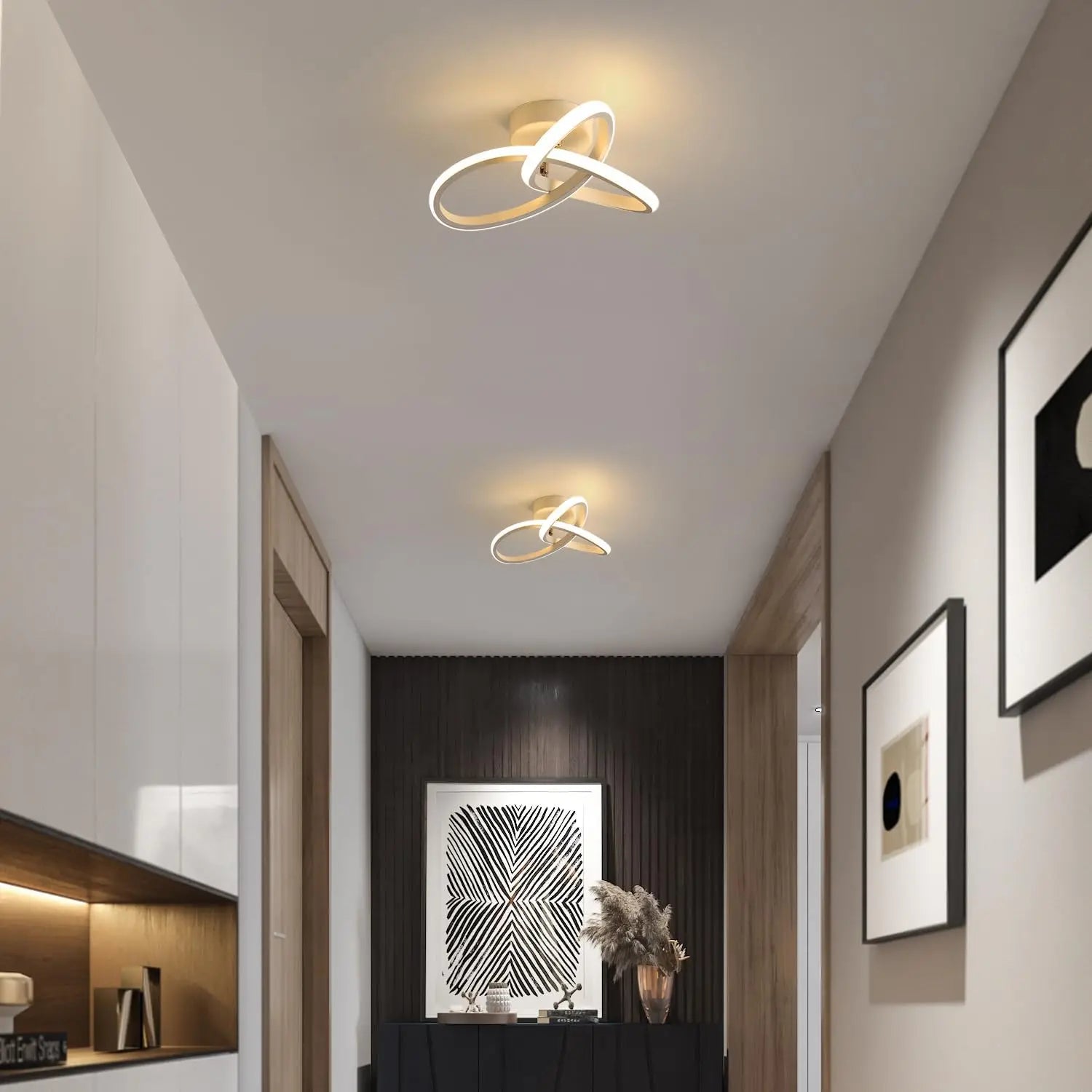Lasso – Plafonnier Salon | Luminaire Design Circulaire Entrelacé