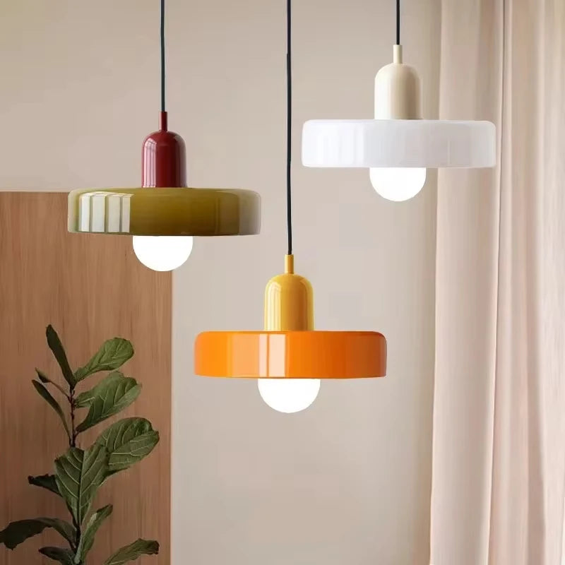Nordic – Lustre | Suspension Verre Coloré Style Rétro Moderne