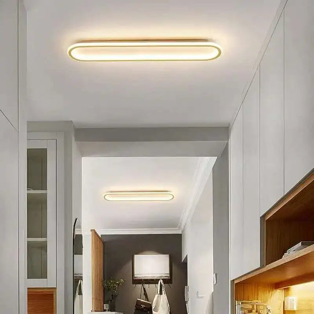 Daytona – Plafonnier LED | Luminaire Linéaire Doré Noir