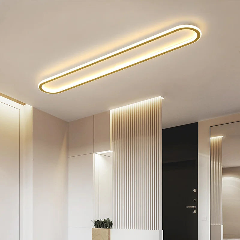 Daytona – Plafonnier LED | Luminaire Linéaire Doré Noir