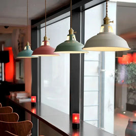 80's – Lustre | Suspension Industrielle Métal Vintage Multicolore