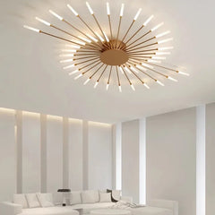 Spiral – Plafonnier Salon | Luminaire Design Doré Noir Style Nordique
