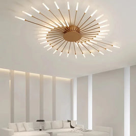 Spiral – Plafonnier Salon | Luminaire Design Doré Noir Style Nordique