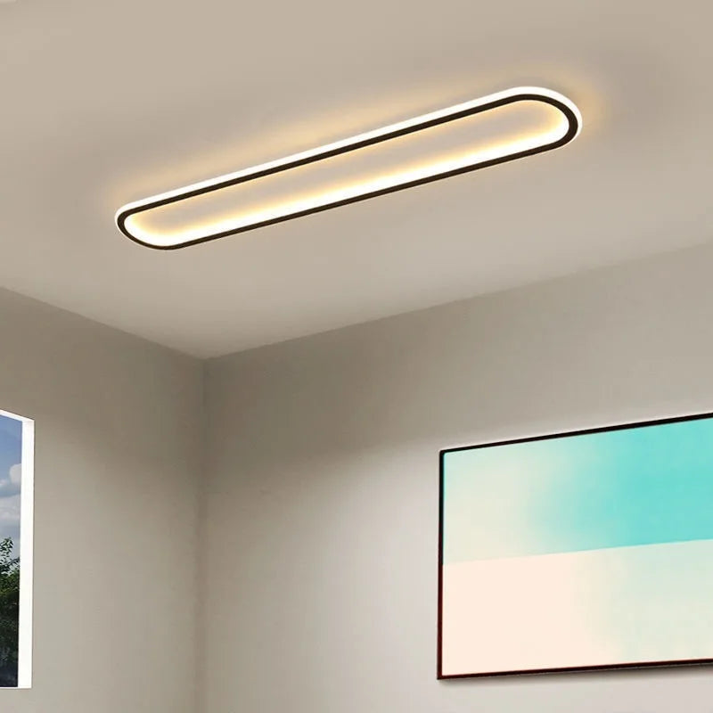 Daytona – Plafonnier LED | Luminaire Linéaire Doré Noir