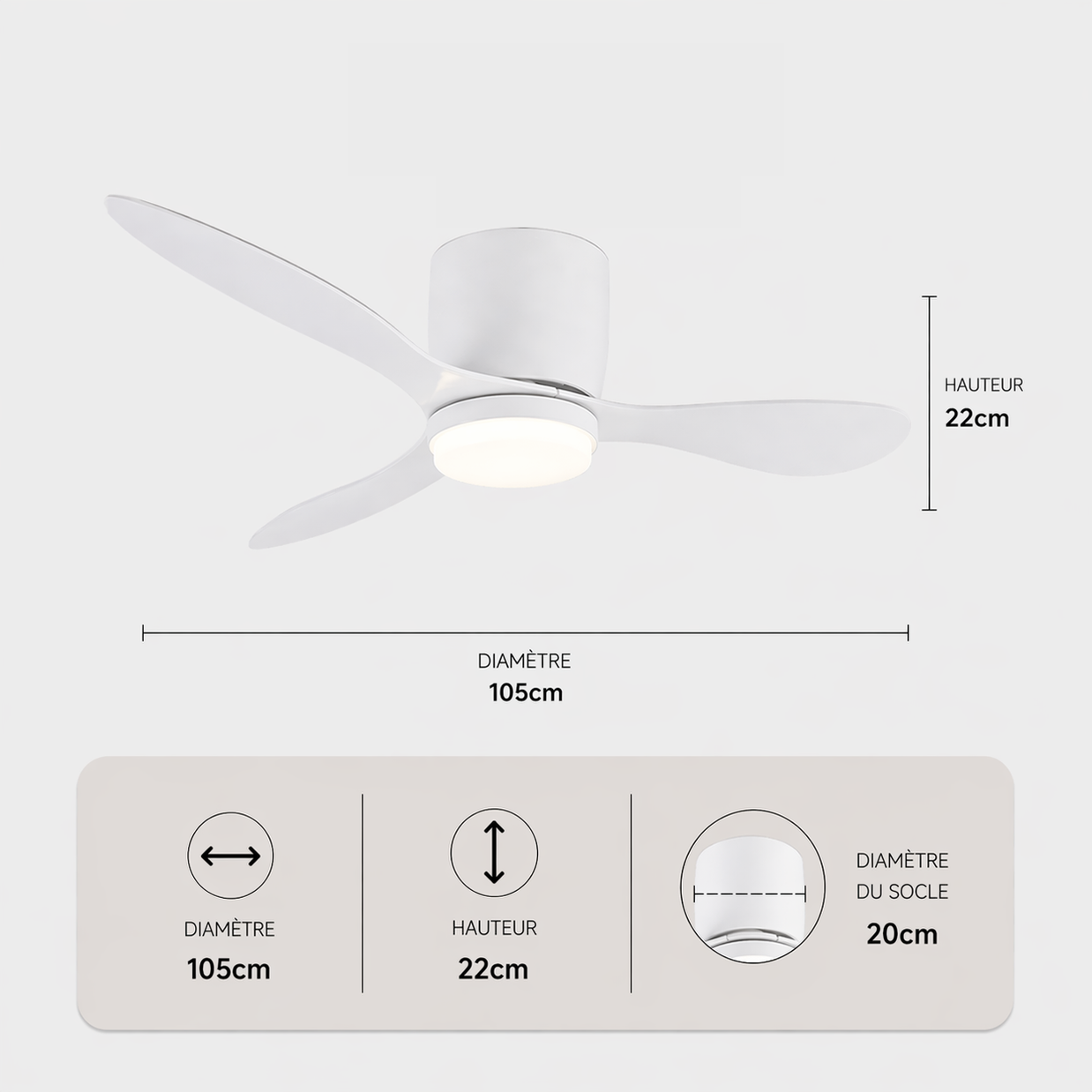 Velaris – Plafonnier Ventilateur | Ventilateur Plafond LED
