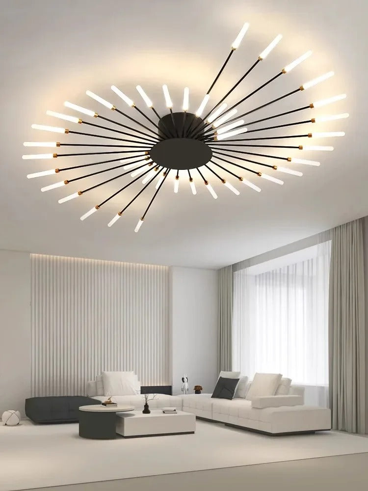 Spiral – Plafonnier Salon | Luminaire Design Doré Noir Style Nordique