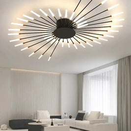 Spiral – Plafonnier Salon | Luminaire Design Doré Noir Style Nordique