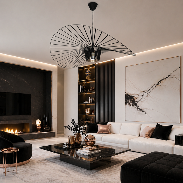 Vertigo – Lustre | Suspension Textile Nordique Grande Taille 60-200cm